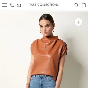 Tart Collections Chana vegan leather top